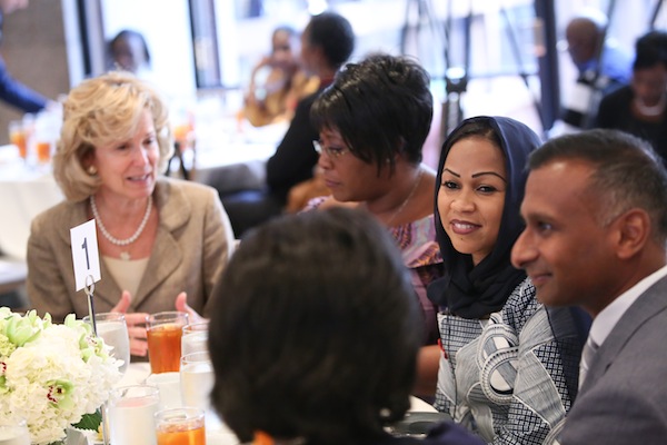 From left to right: Dr. Deborah Birx, U.S. Global AIDS Coordinator and Director, PEPFAR; H.E. Dr. Christine Kaseba Sata, First Lady of Zambia; H.E. Madame Hinda Deby Itno, First Lady of the Republic of Chad and OAFLA President, and Namal Nawana, CEO of Alere, Inc. Photo courtesy Alere